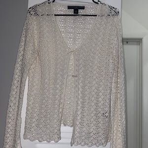 Josephine Chaus White Knitted Cardigan